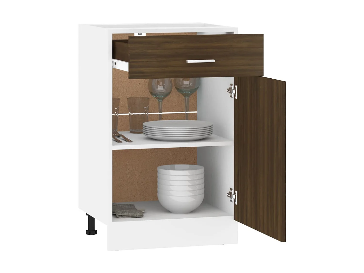 Armoire de plancher à tiroir Chêne marron 50x46x81,5