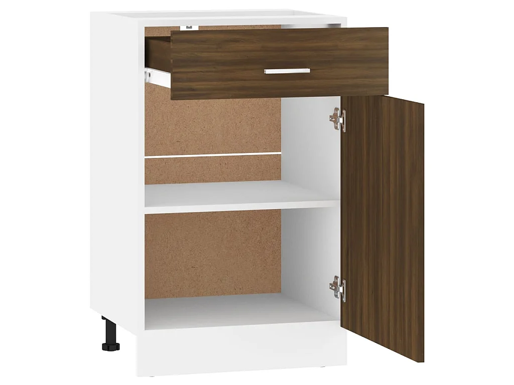 Armoire de plancher à tiroir Chêne marron 50x46x81,5