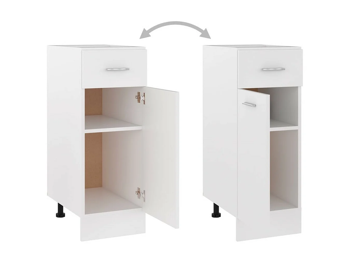 Meuble bas de cuisine Blanc 30x46x81,5