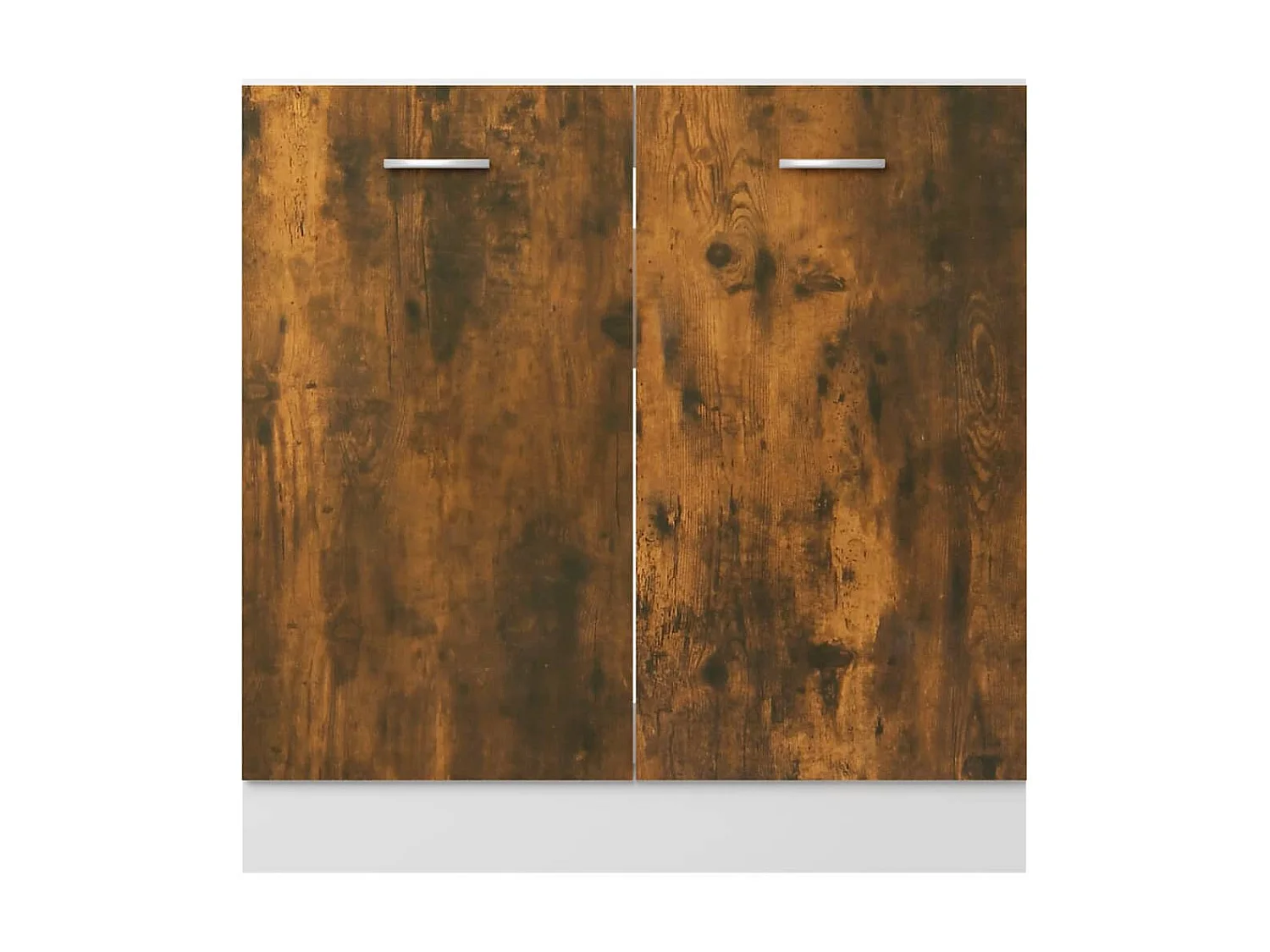 Armoire de plancher d'évier Chêne fumé 80x46x81,5