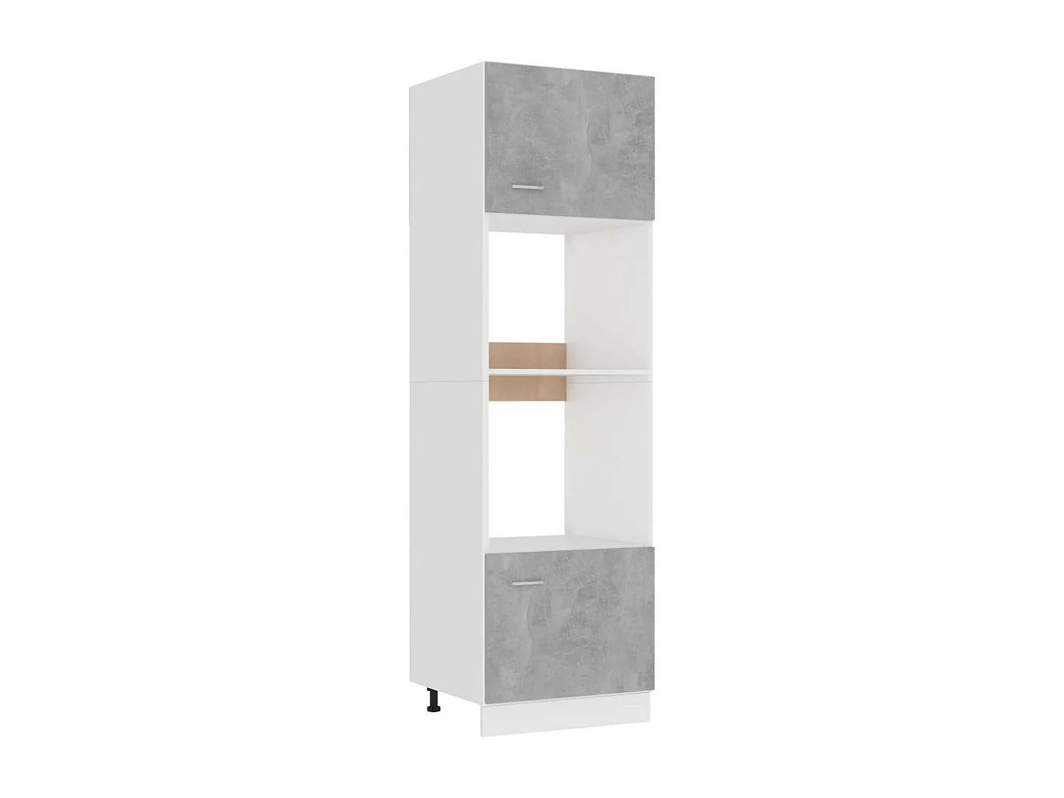Armoire à micro-ondes Gris béton 60x57x207