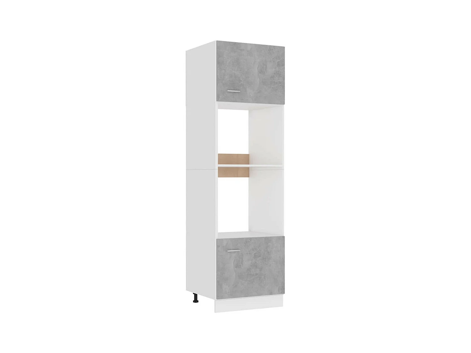 Armoire à micro-ondes Gris béton 60x57x207