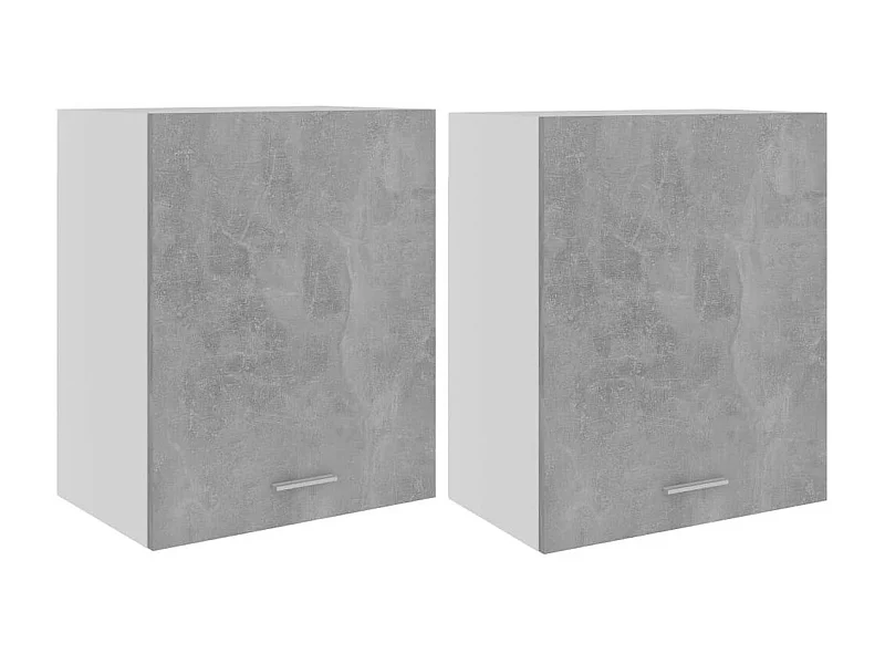 Armoires de cuisine 2 pcs Gris béton 50x31x60