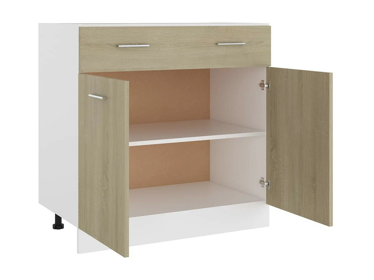 Meuble bas de cuisine Chêne sonoma 80x46x81,5