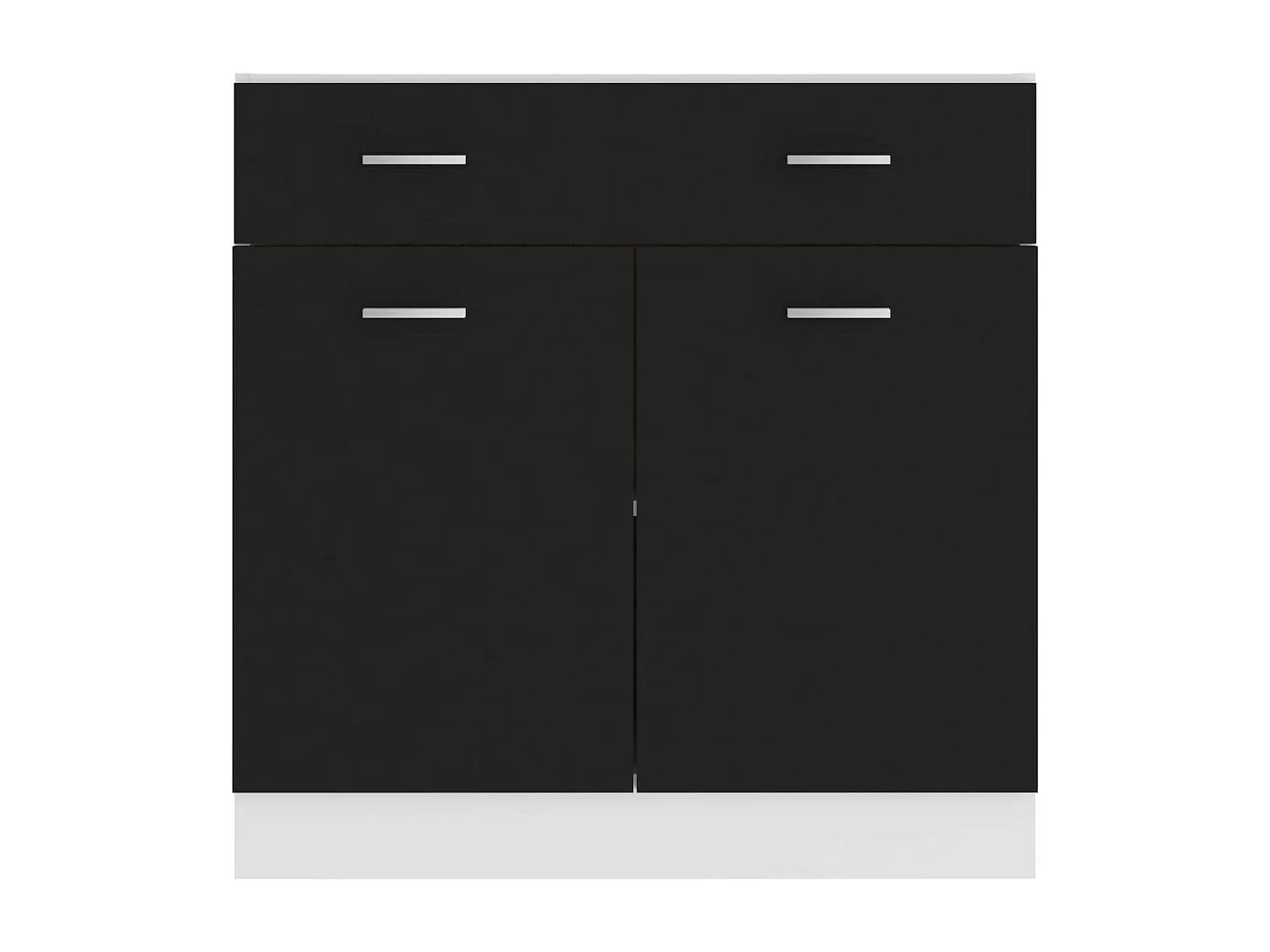 Meuble bas de cuisine Noir 80x46x81,5