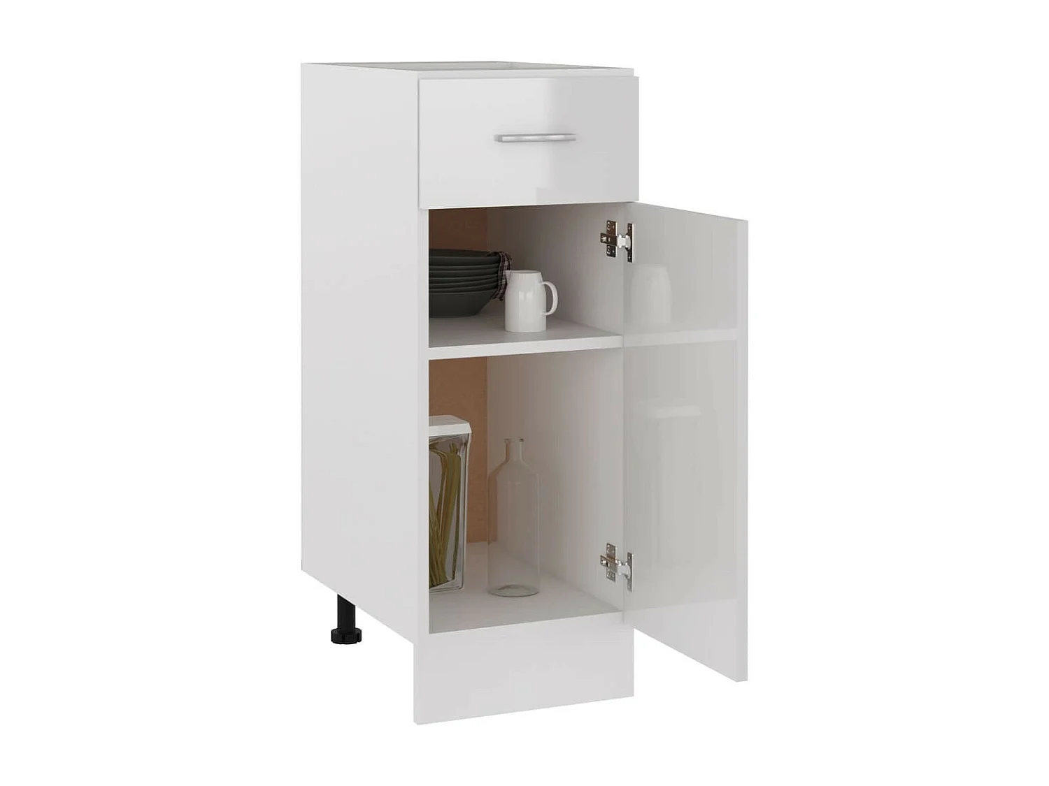 Meuble bas de cuisine Blanc brillant 30x46x81,5