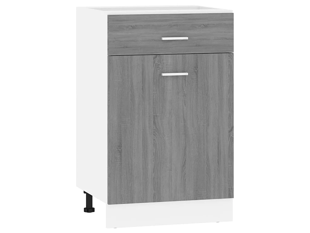 Armoire de plancher à tiroir Sonoma gris 50x46x81,5