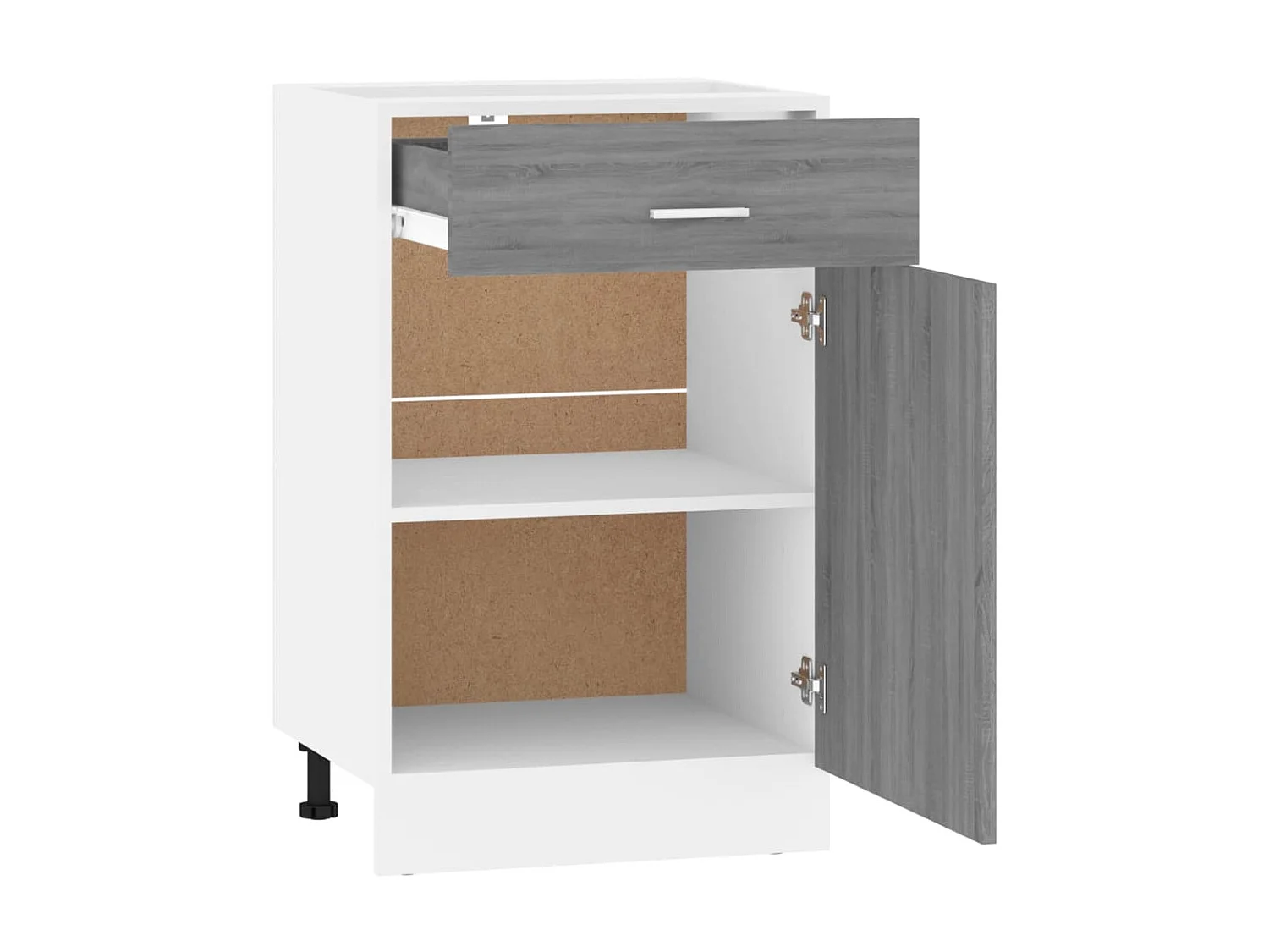 Armoire de plancher à tiroir Sonoma gris 50x46x81,5