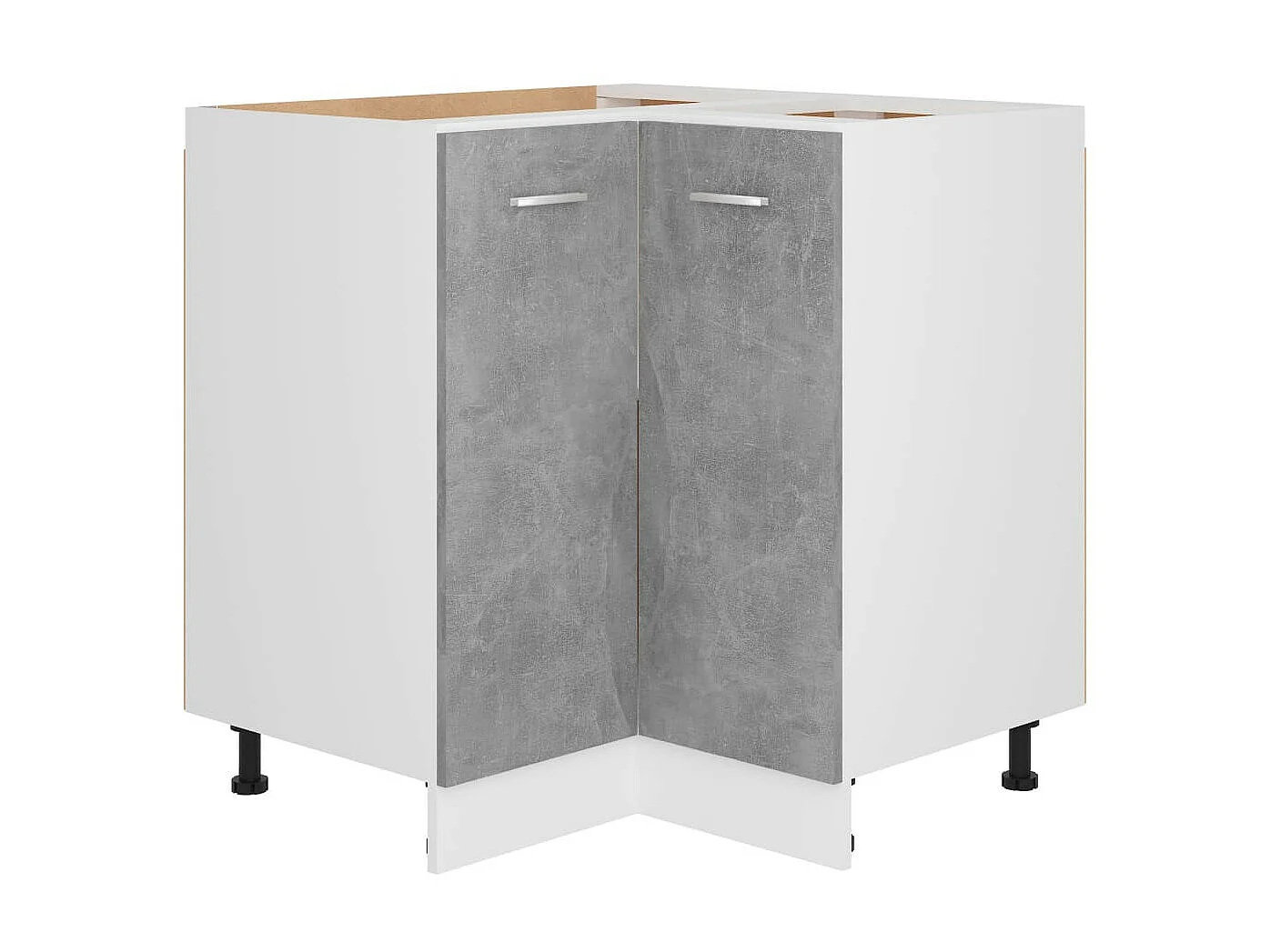 Armoire plancher d'angle Gris béton 75,5x75,5x80,5