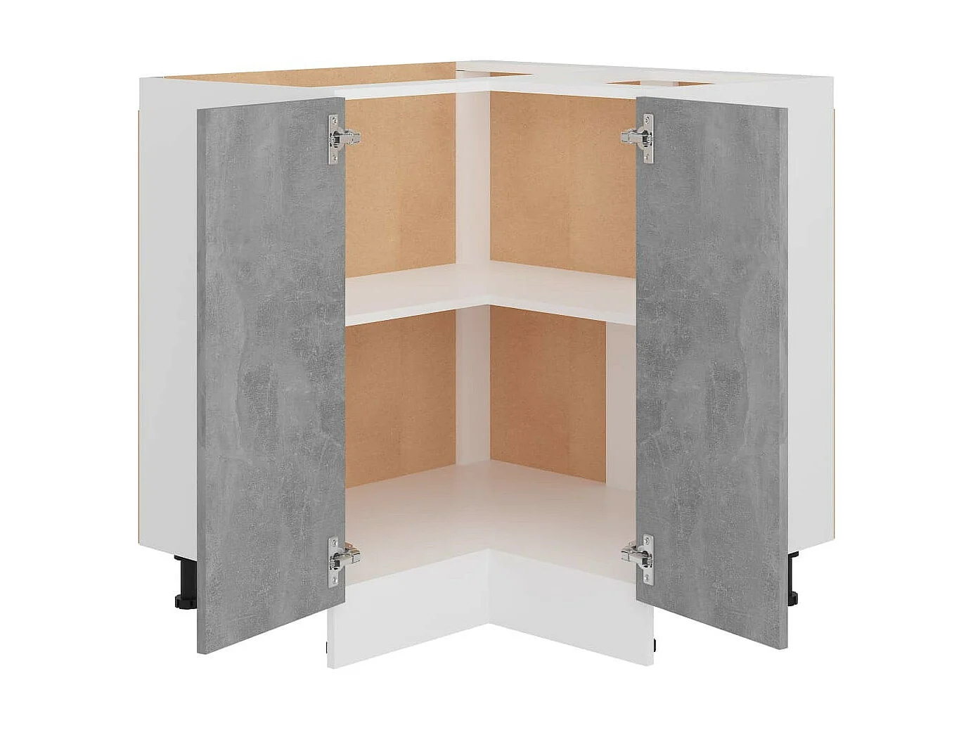 Armoire plancher d'angle Gris béton 75,5x75,5x80,5