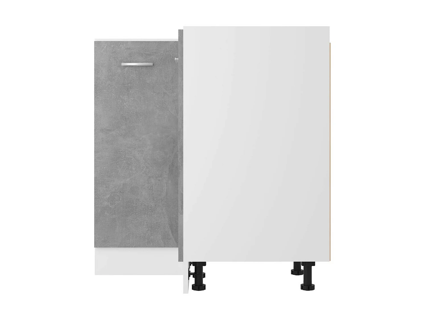 Armoire plancher d'angle Gris béton 75,5x75,5x80,5