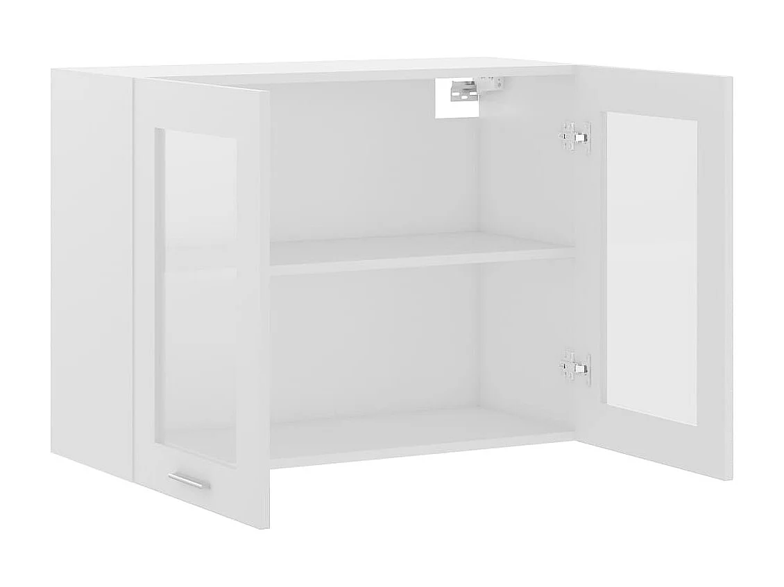 Armoire en verre suspendue Blanc 80x31x60