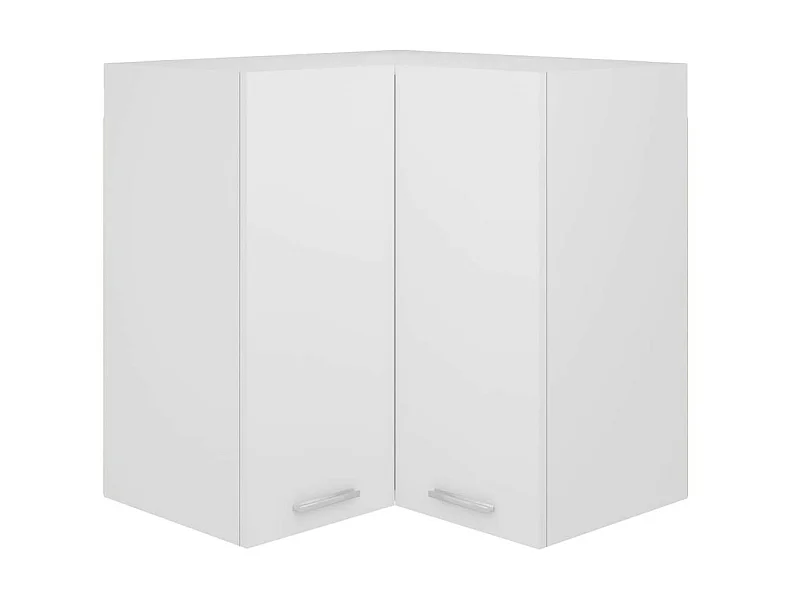 Armoire d'angle suspendue Blanc 57x57x60
