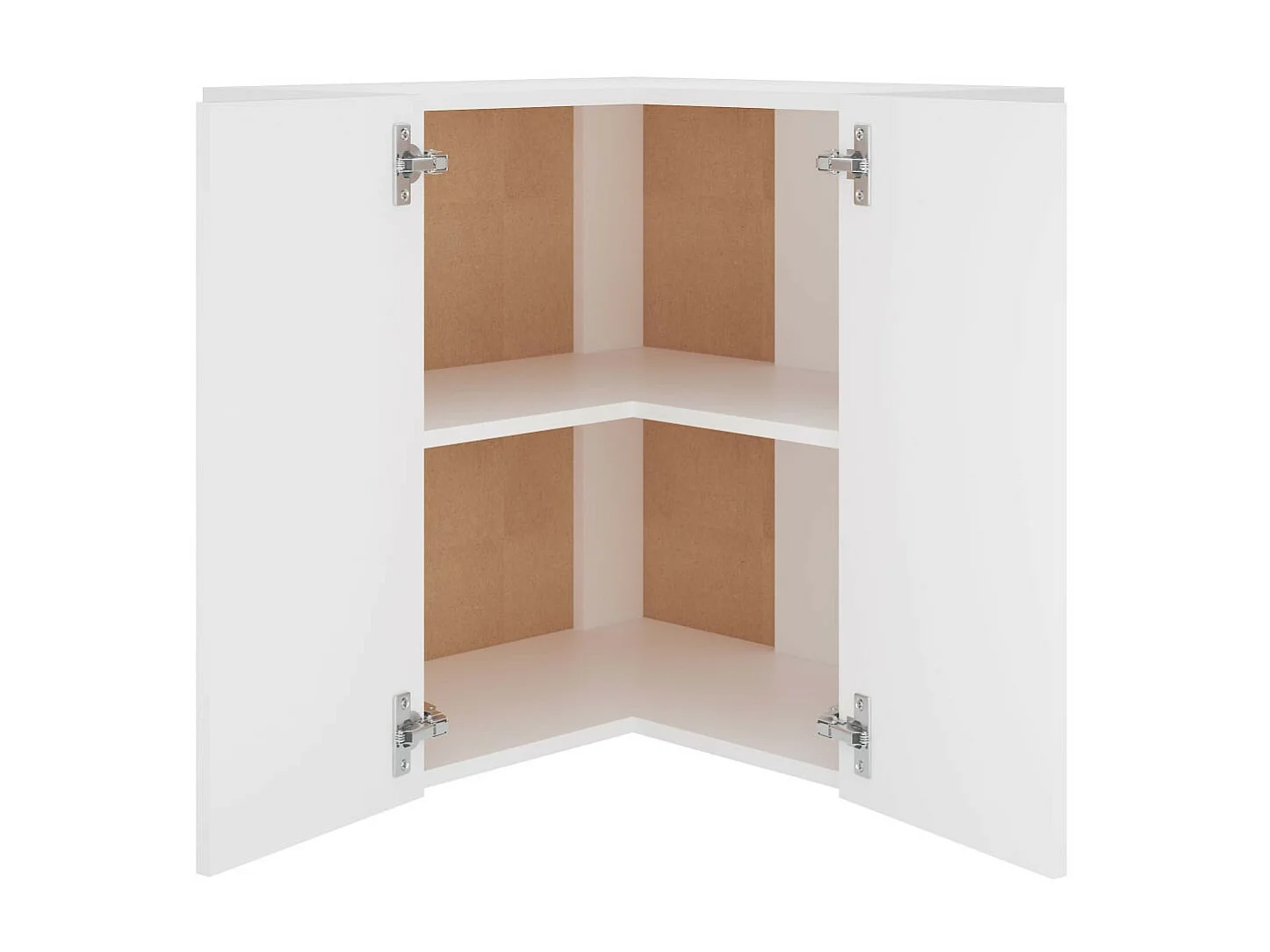 Armoire d'angle suspendue Blanc 57x57x60