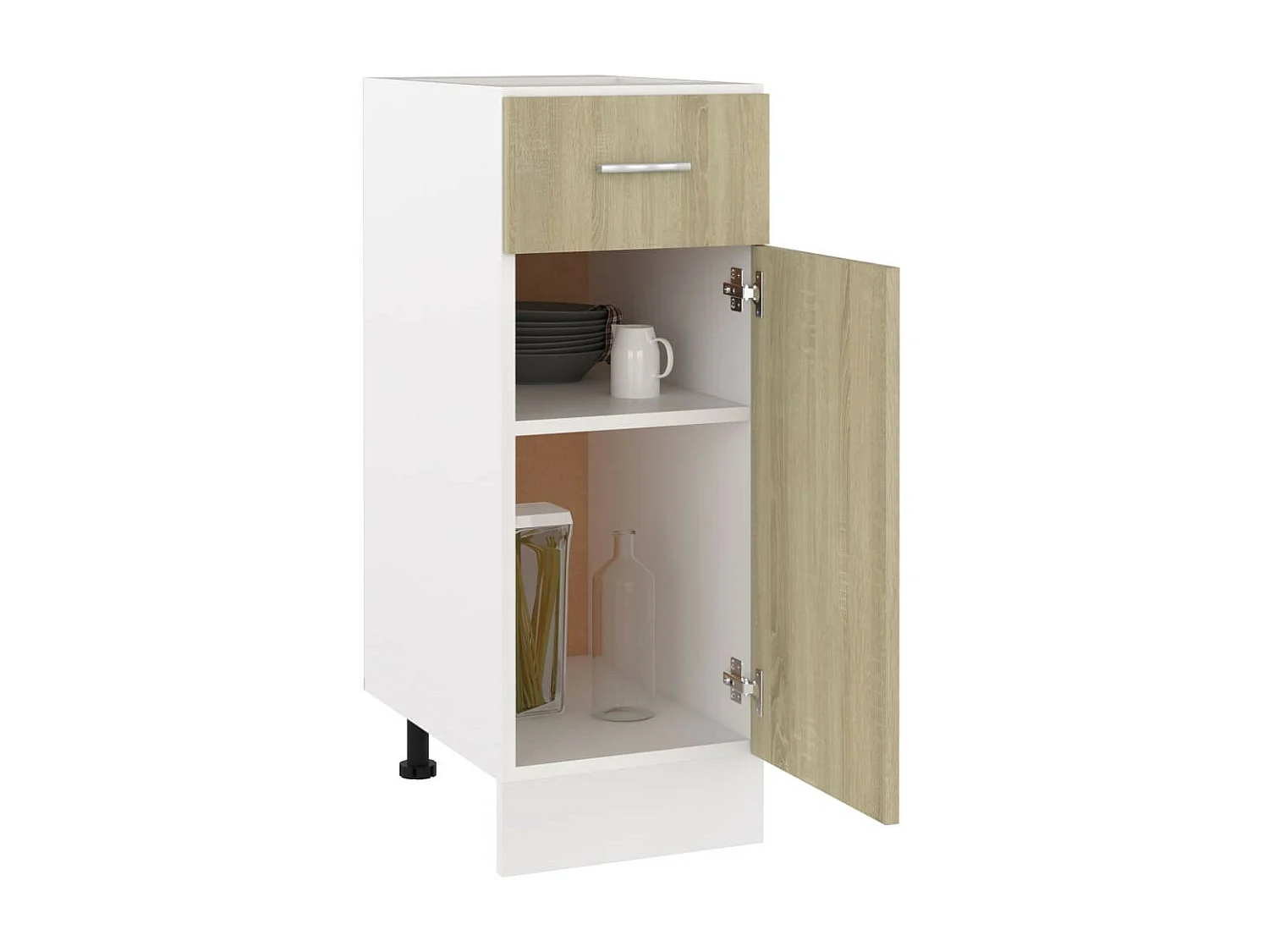 Meuble bas de cuisine Chêne sonoma 30x46x81,5