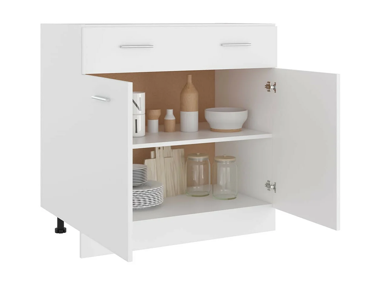 Meuble bas de cuisine Blanc 80x46x81,5