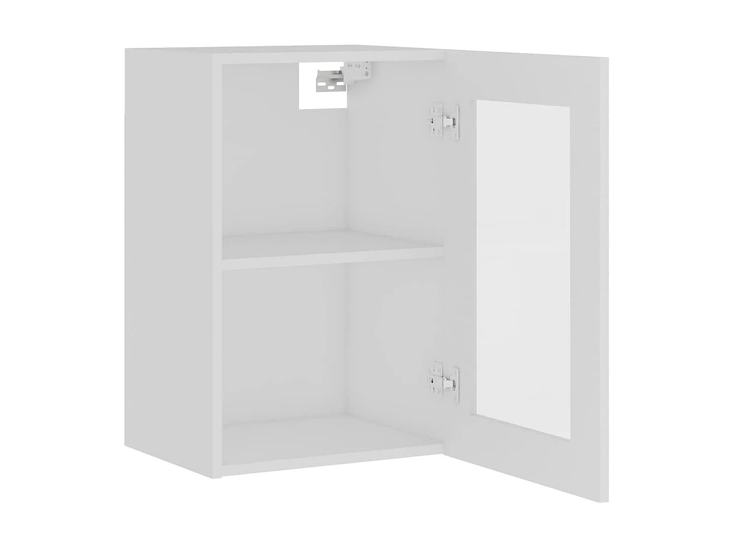 Armoire en verre suspendue Blanc 40x31x60