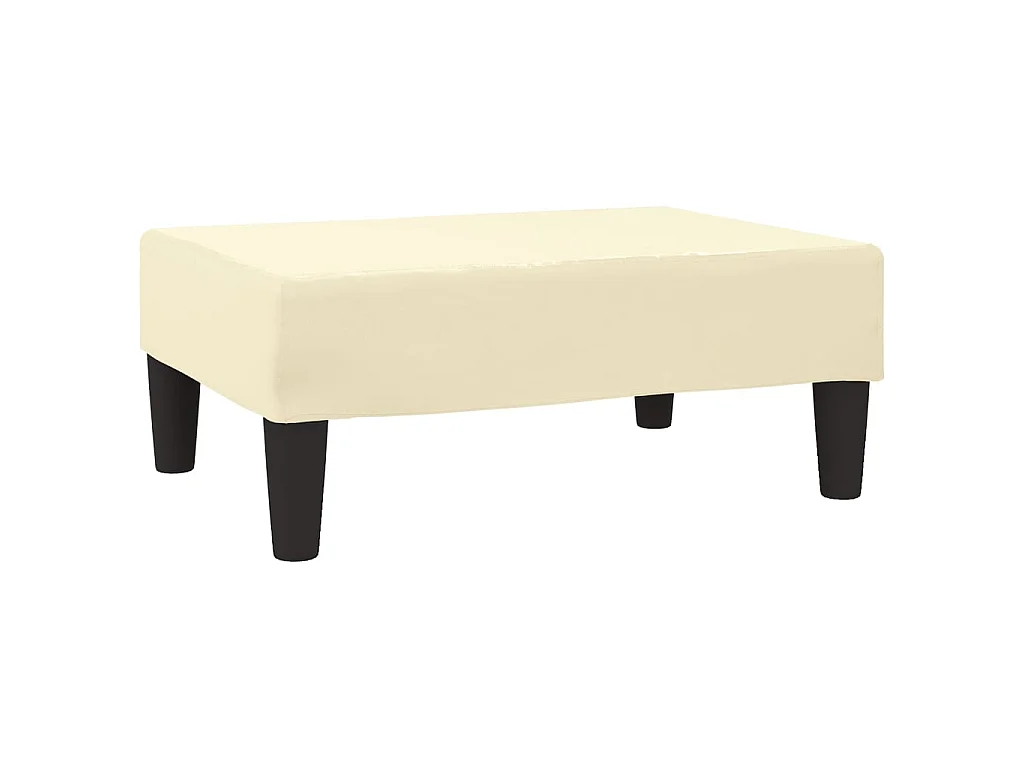 Repose-pied Crème 78x56x32 Similicuir 2