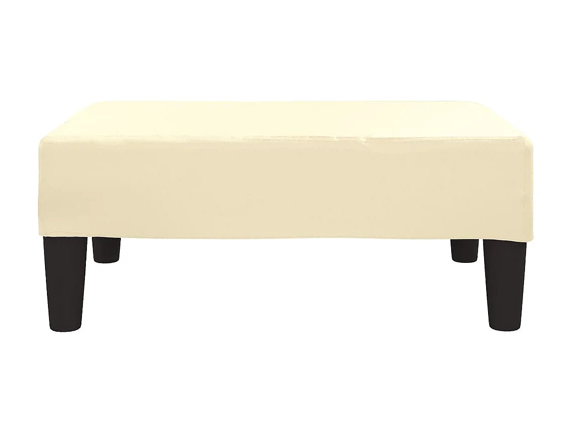 Repose-pied Crème 78x56x32 Similicuir 2