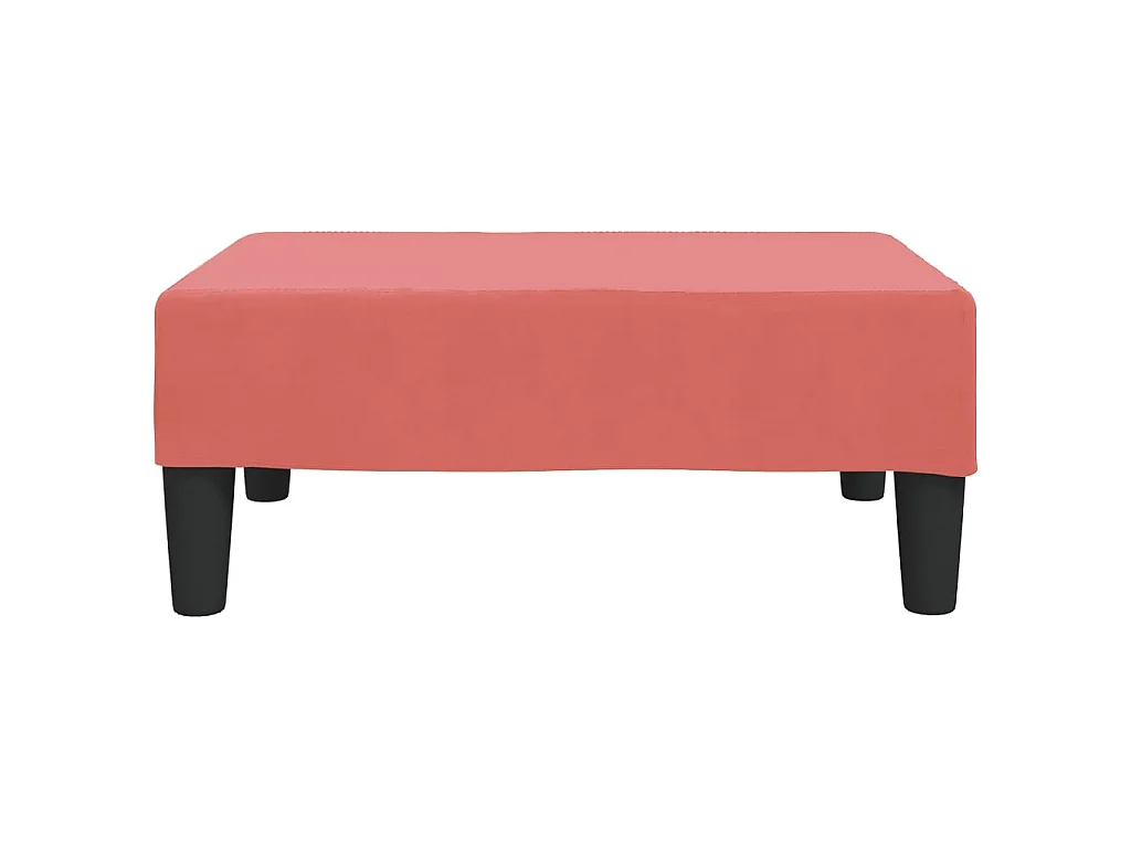 Repose-pied Rose 78x56x32 Velours 4