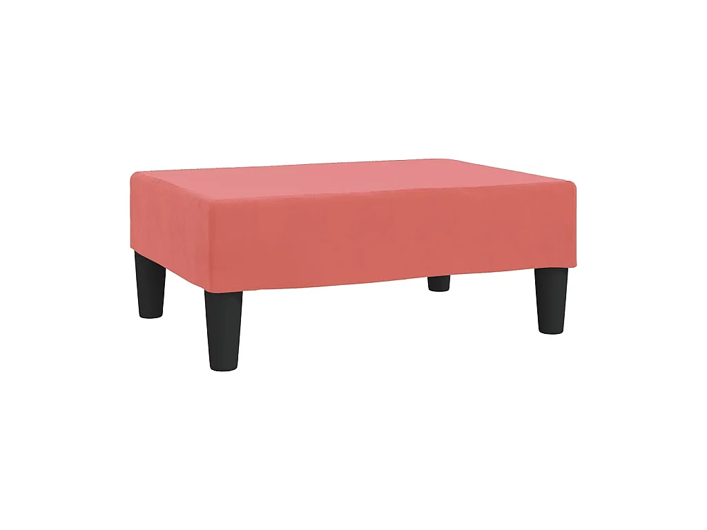 Repose-pied Rose 78x56x32 Velours 4