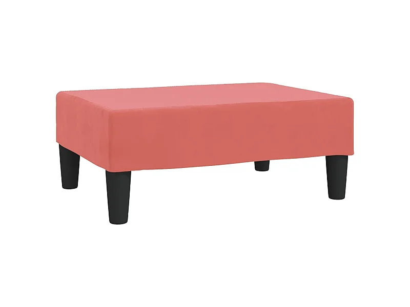 Repose-pied Rose 78x56x32 Velours 4