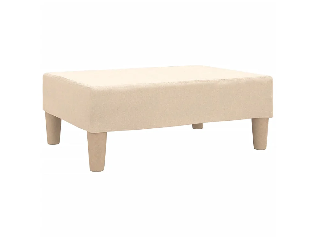 Repose-pied Crème 78x56x32 Tissu 3