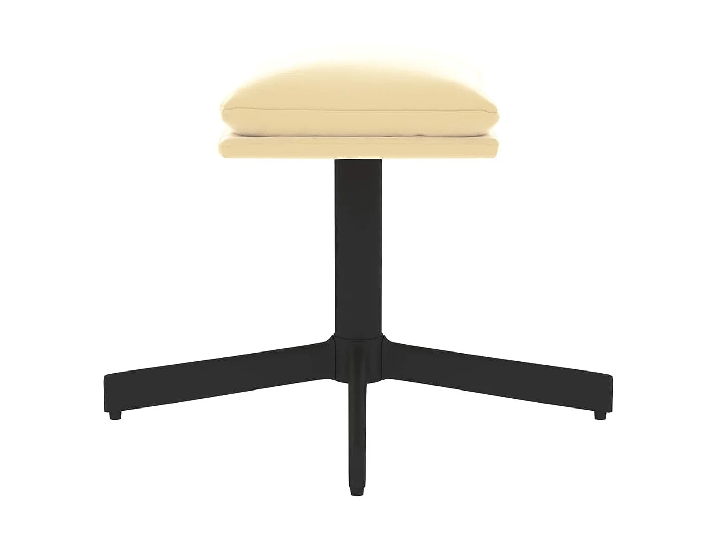 Repose-pied Blanc crème 60x60x39 Velours