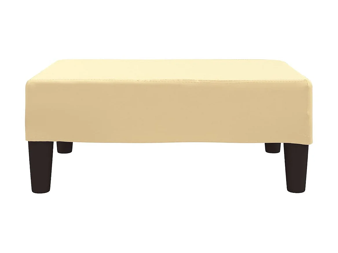 Repose-pied Crème 78x56x32 Velours