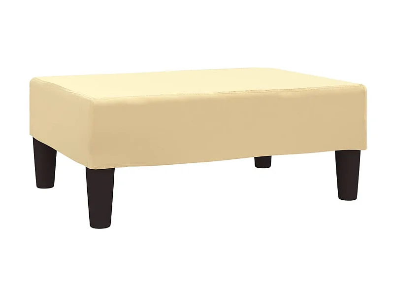 Repose-pied Crème 78x56x32 Velours