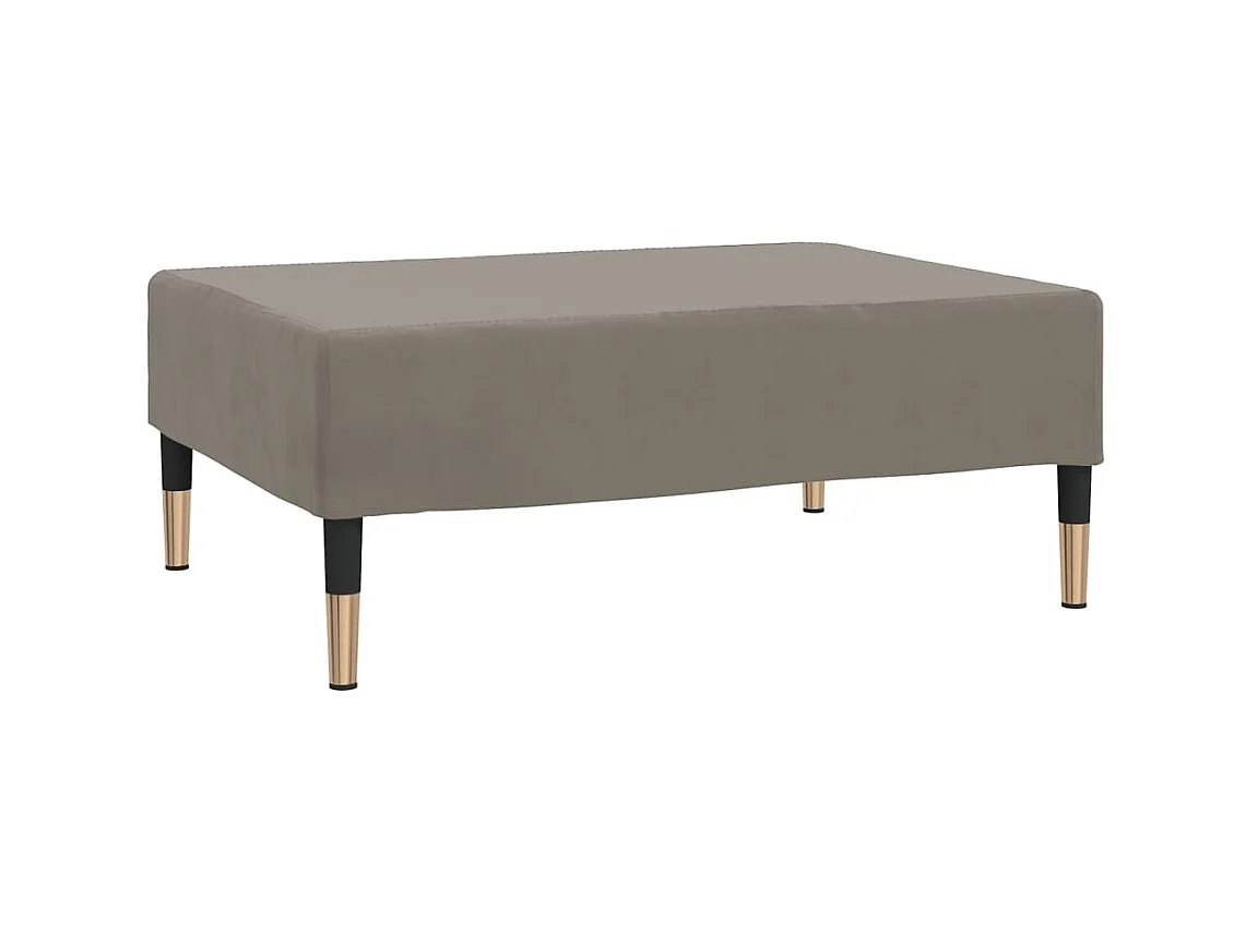 Repose-pied Gris clair 78x56x32 Velours 3