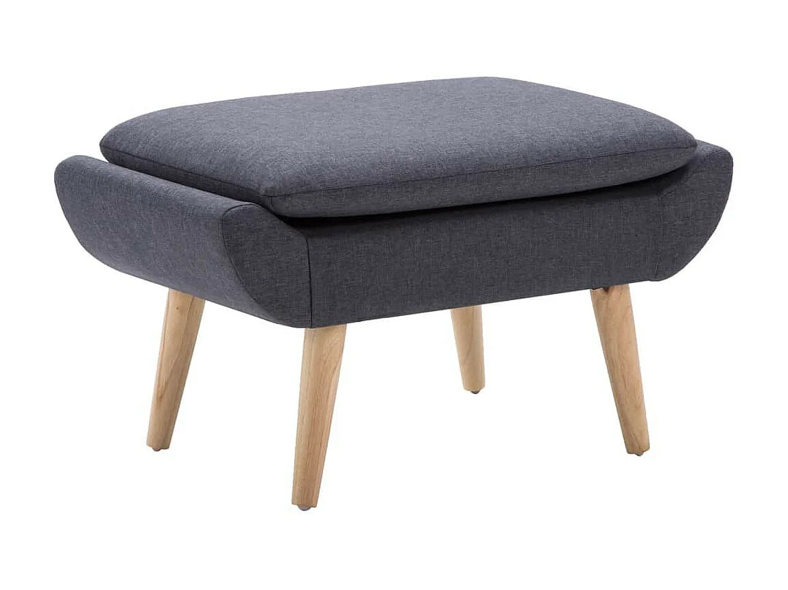 Repose-pied Tapisserie en tissu 73 x 43x42 Gris foncé