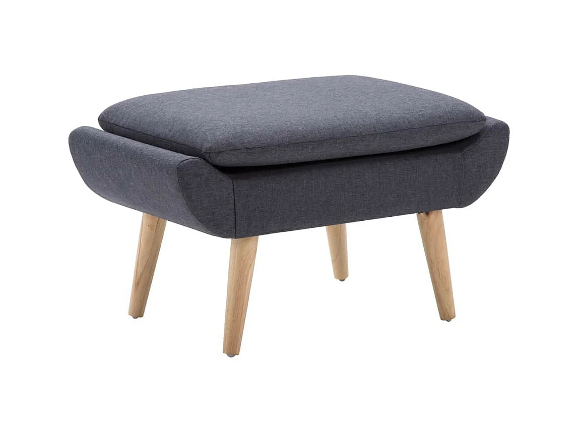 Repose-pied Tapisserie en tissu 73 x 43x42 Gris foncé