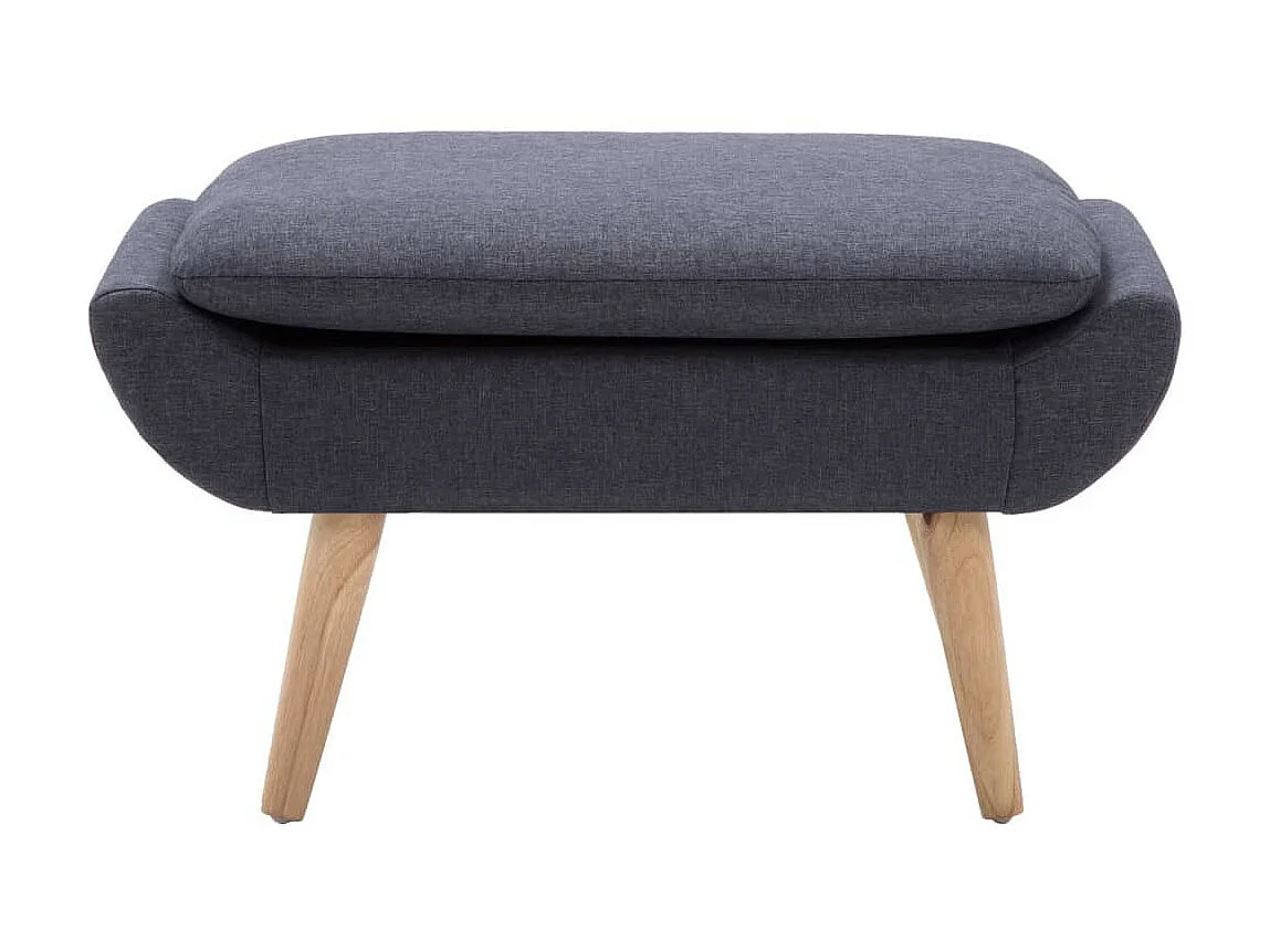 Repose-pied Tapisserie en tissu 73 x 43x42 Gris foncé