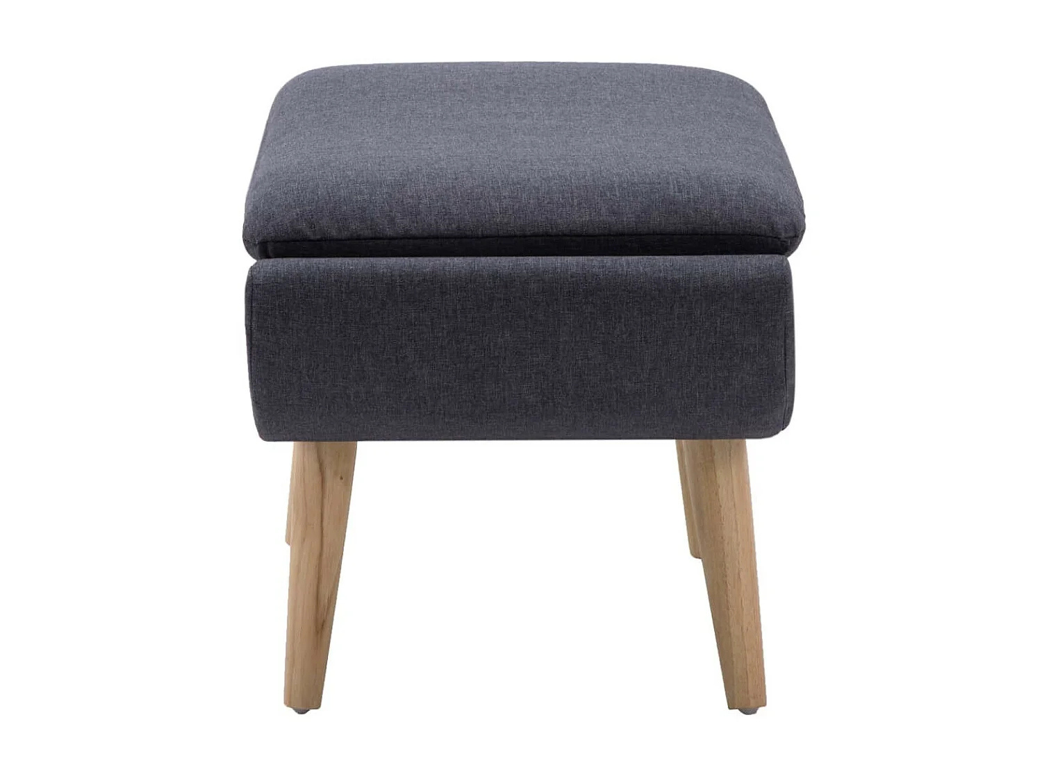 Repose-pied Tapisserie en tissu 73 x 43x42 Gris foncé