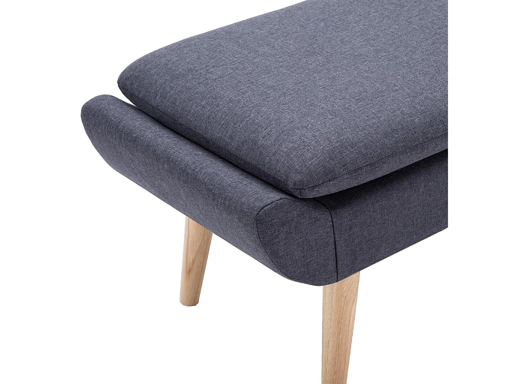 Repose-pied Tapisserie en tissu 73 x 43x42 Gris foncé