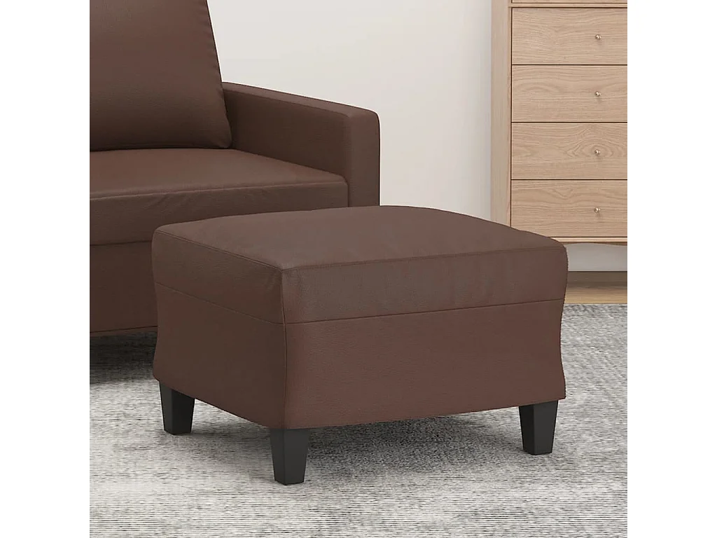 Repose-pied Marron 60x50x41 Similicuir