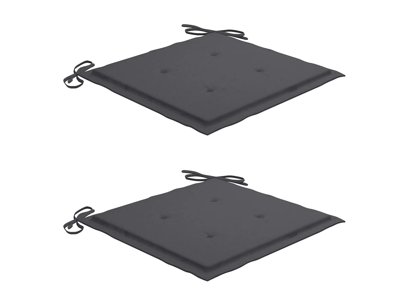 Chaises de jardin avec coussins anthracite 2 pcs Bois de teck