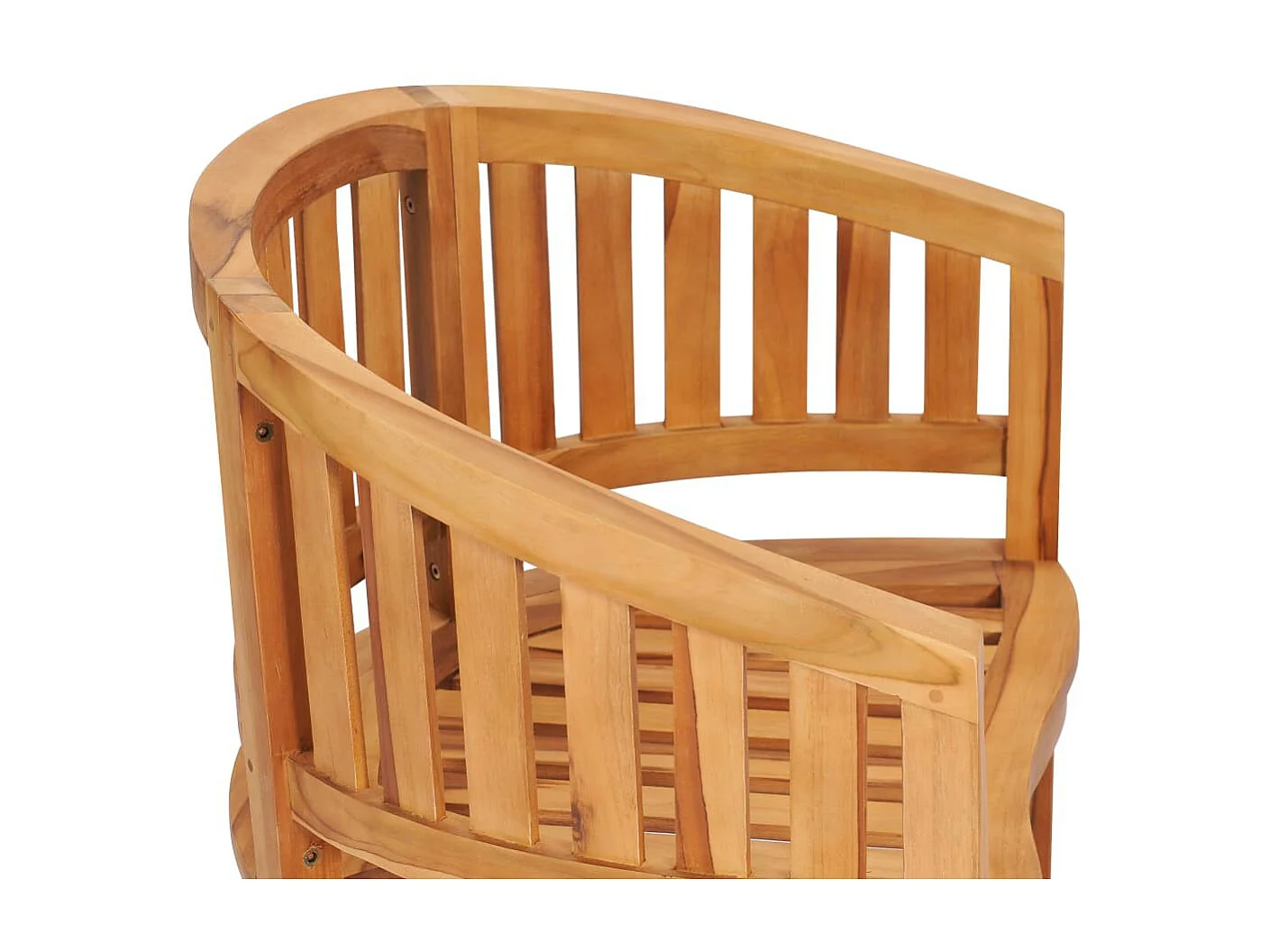 Chaises en forme de banane 2 pcs Bois de teck solide