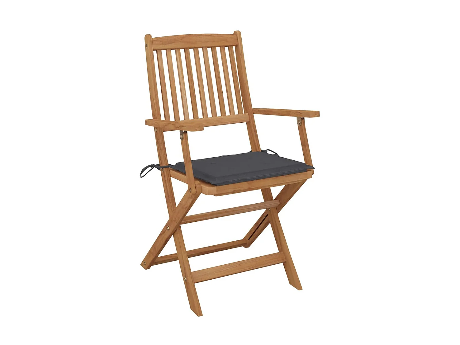 Chaises pliables de jardin 8 pcs avec coussins Bois d'acacia