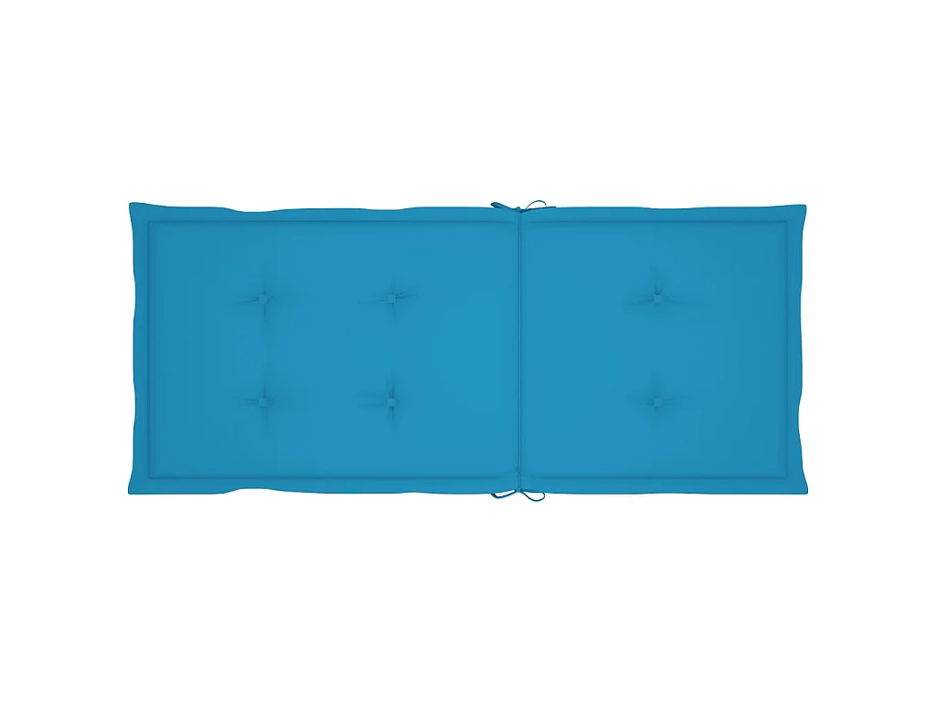 Chaises de jardin 4 pcs avec coussins bleu Bois de teck