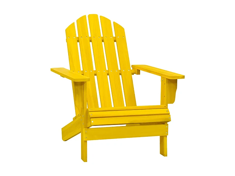Chaise de jardin Adirondack Bois de sapin massif Jaune