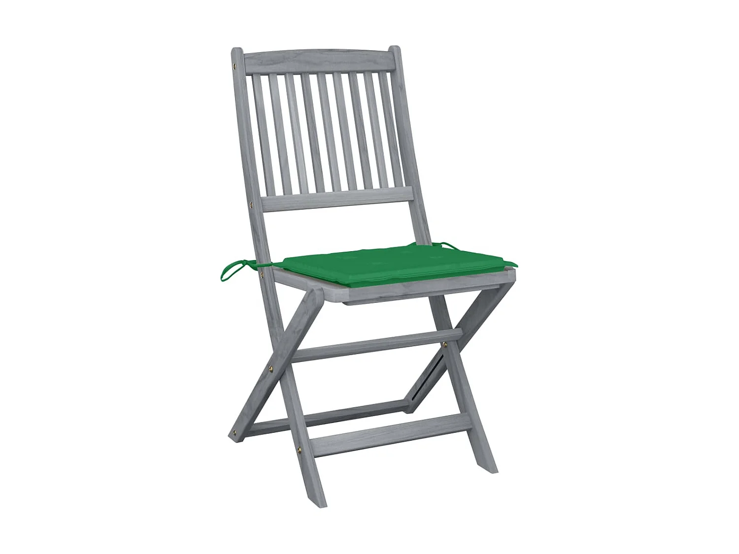 Chaises pliables d'extérieur 2 pcs avec coussins Bois d'acacia 15