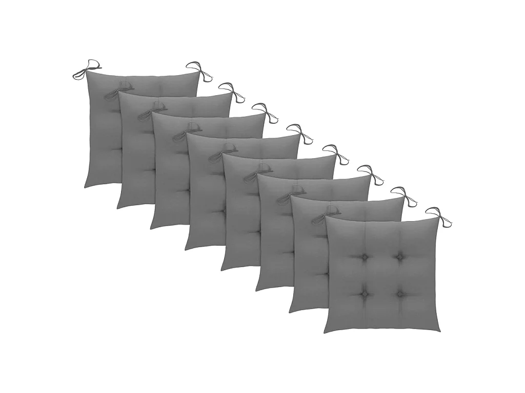 Chaises pliables d'extérieur 8 pcs avec coussins Bois d'acacia 31