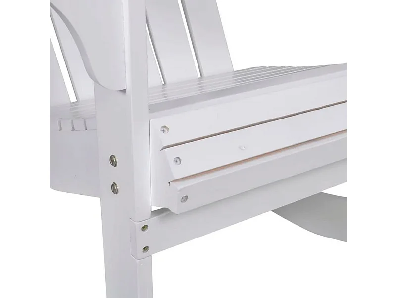 Chaise de jardin à bascule pin massif blanc Zatto