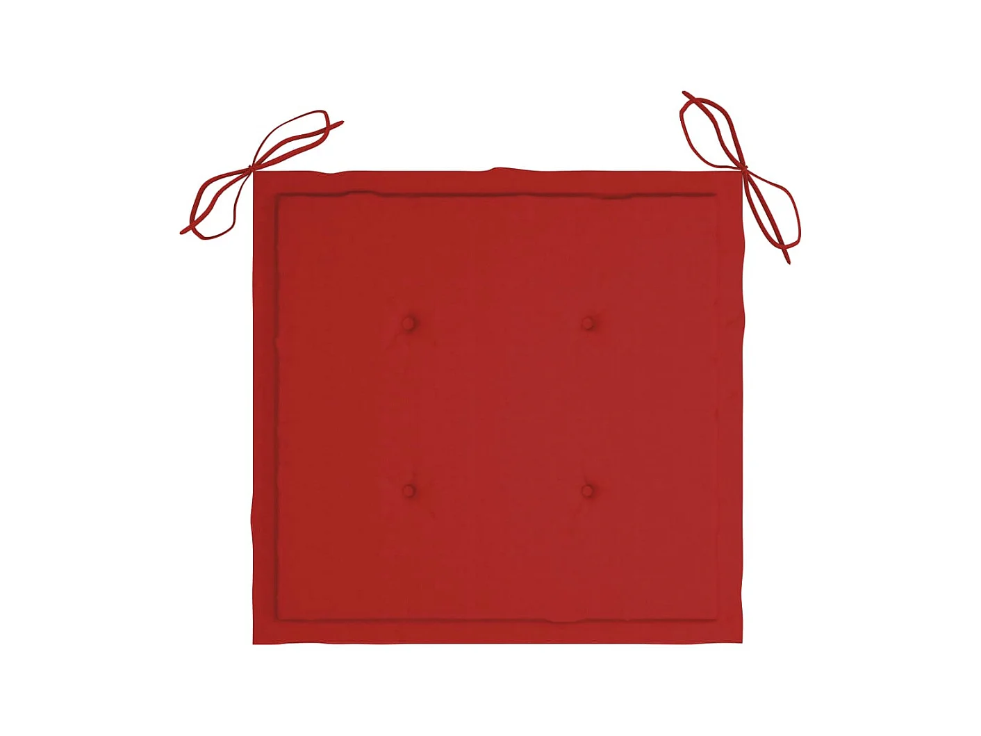 Chaises de jardin avec coussins rouge 4 pcs Bois de teck massif 3