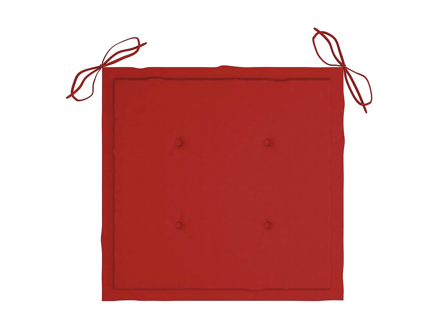 Chaises de jardin avec coussins rouge 4 pcs Bois de teck massif 3