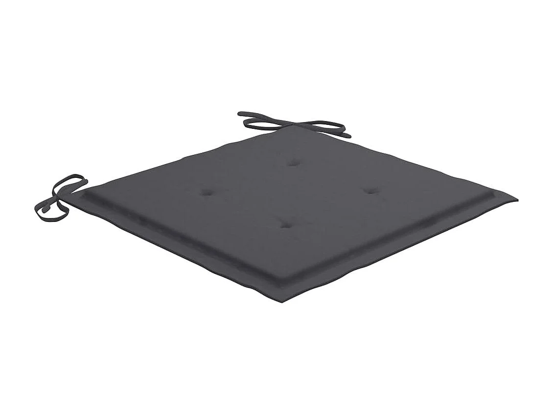 Chaises de jardin avec coussins anthracite 3 pcs Bois de teck