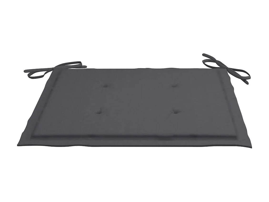 Chaises de jardin avec coussins anthracite 3 pcs Bois de teck