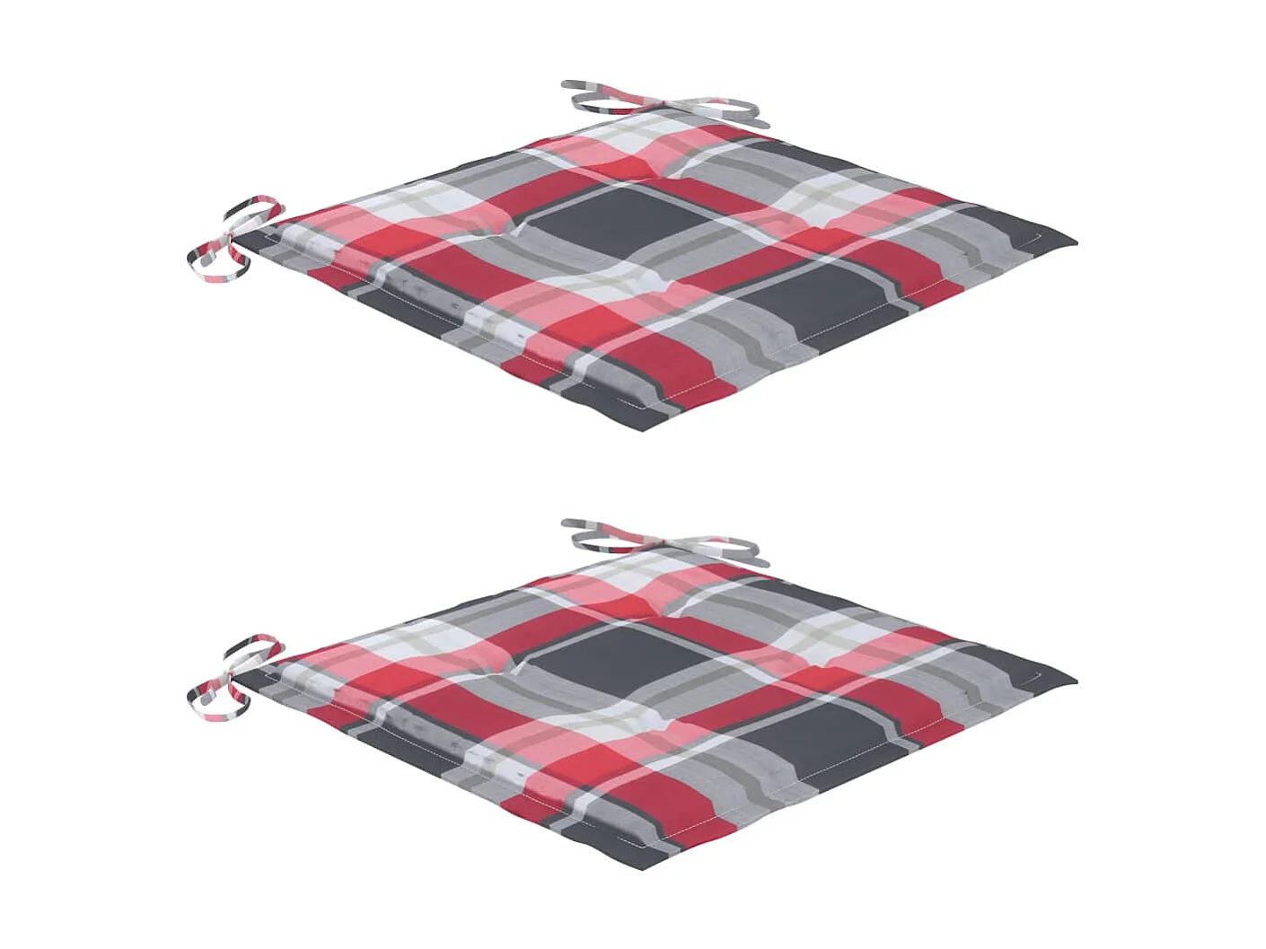 Chaises pliables de jardin 2 pcs avec coussins Bambou 7